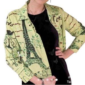 Jane Ashley Green Button Down Shirt